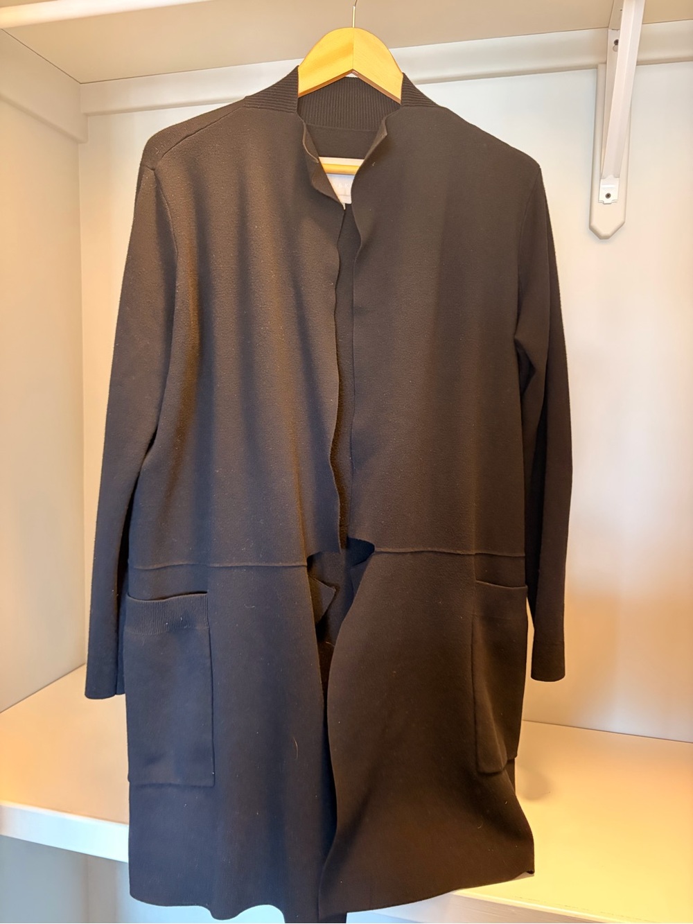 Soia & Kyo Black Open-Front Long Cardigan